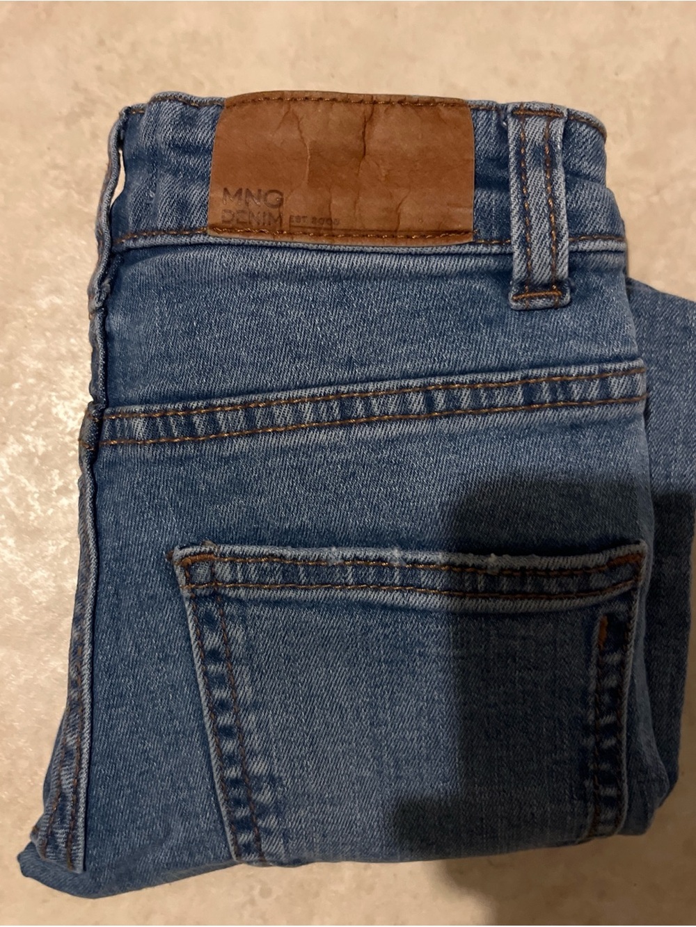 Mango Kids Lightwash Slim Straight Jeans